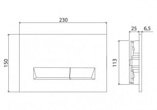 Кнопка смыва BelBagno MARMI BB009-MR-BIANCO белая